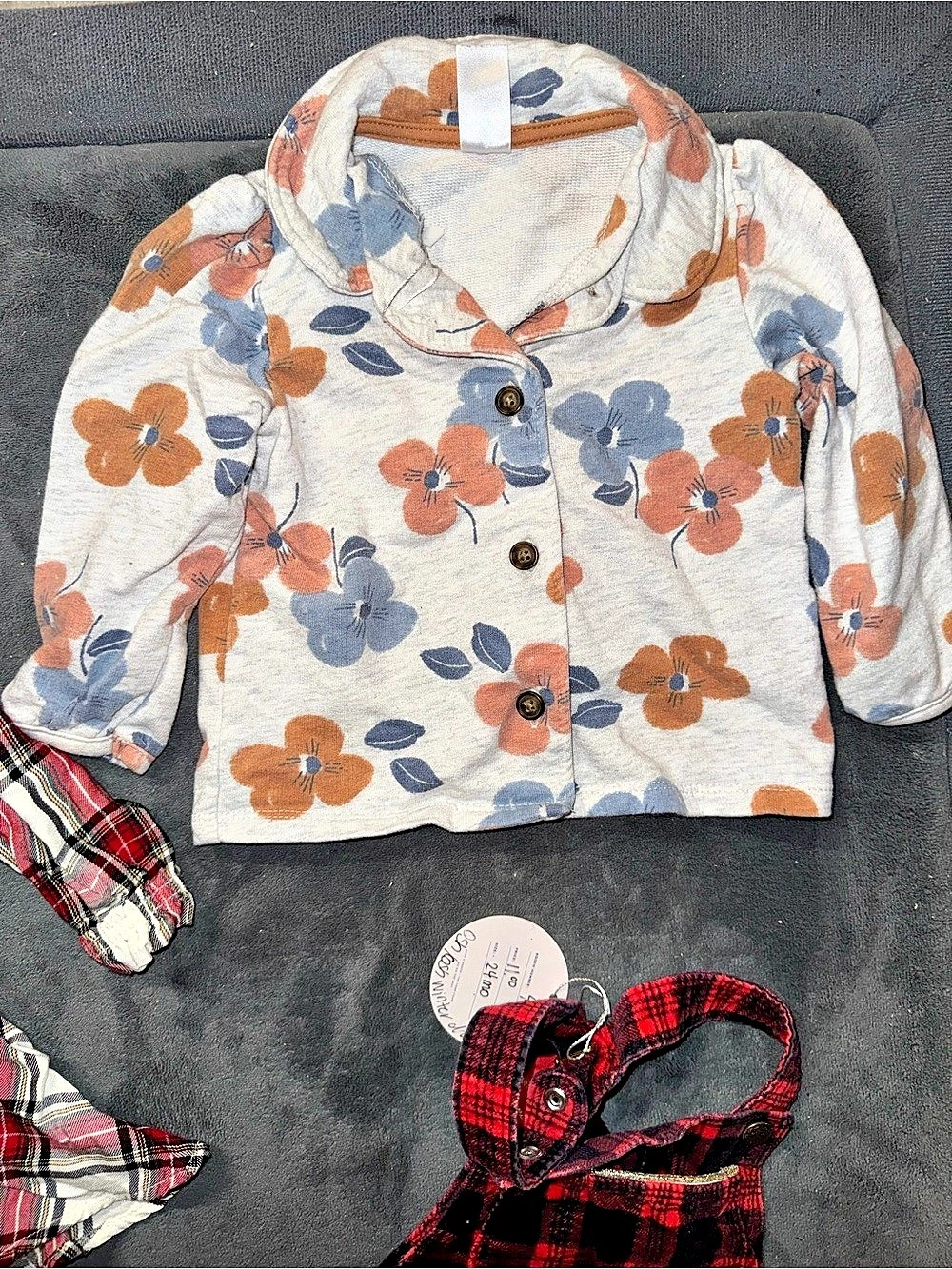 child of mine carter's Floral Hooded Jacket Baby 18M